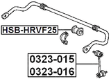 HSB-HRVF25 - FRONT STABILIZER BAR BUSH D25
