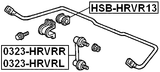 HSB-HRVR13 - REAR STABILIZER BAR BUSH D13
