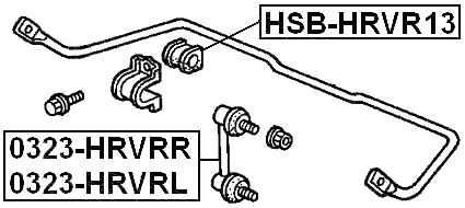 HSB-HRVR13 - REAR STABILIZER BAR BUSH D13