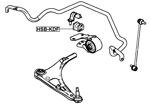 HSB-KDF - FRONT STABILIZER BAR BUSH D25