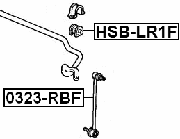 HSB-LR1F - FRONT STABILIZER BAR BUSH D22