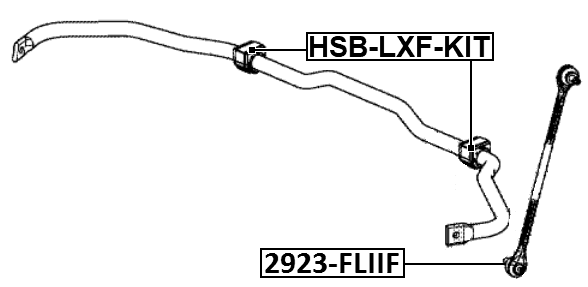 HSB-LXF-KIT - FRONT STABILIZER BAR BUSH KIT (SET FOR TWO SIDES) D26
