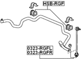 HSB-RGF - FRONT STABILIZER BAR BUSH D24