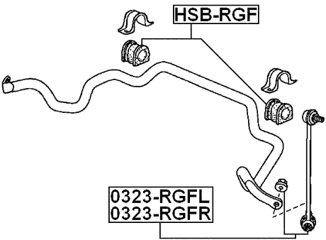 HSB-RGF - FRONT STABILIZER BAR BUSH D24