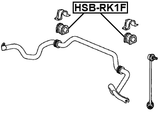 HSB-RK1F - FRONT STABILIZER BAR BUSH D26