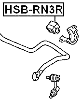 HSB-RN3R - REAR STABILIZER BAR BUSH D20