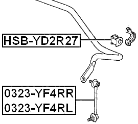 HSB-YD2R27 - REAR STABILIZER BAR BUSH D27.2
