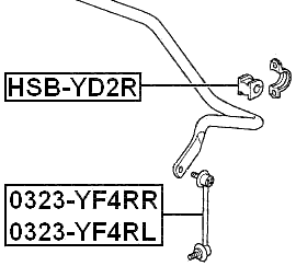 HSB-YD2R - REAR STABILIZER BAR BUSH D24.2
