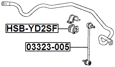 HSB-YD2SF - FRONT STABILIZER BAR BUSH D24