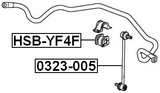 HSB-YF4F - FRONT STABILIZER BAR BUSH D23