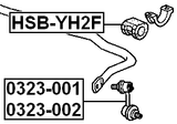 HSB-YH2F - FRONT STABILIZER BAR BUSH D30
