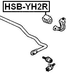 HSB-YH2R - REAR STABILIZER BAR BUSH D21