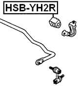 HSB-YH2R - REAR STABILIZER BAR BUSH D21