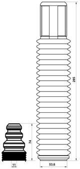 HSHB-ACCVIIR-KIT - BOOT WITH JOUNCE BUMPER REAR SHOCK ABSORBER KIT