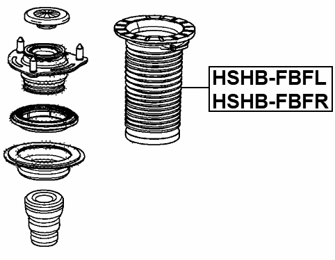 HSHB-FBFR - FRONT SHOCK ABSORBER BOOT