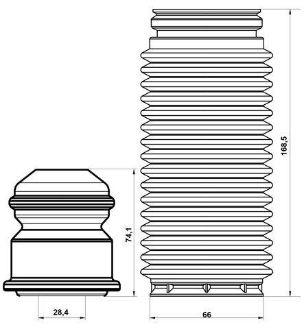 HSHB-FDF-KIT - BOOT WITH JOUNCE BUMPER FRONT SHOCK ABSORBER KIT