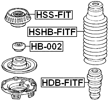 HSHB-FITF - FRONT SHOCK ABSORBER BOOT