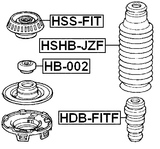 HSHB-JZF - FRONT SHOCK ABSORBER BOOT