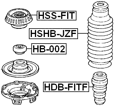 HSHB-JZF - FRONT SHOCK ABSORBER BOOT