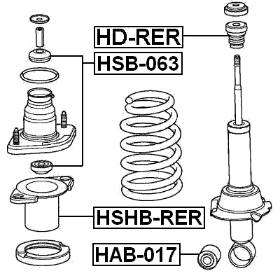 HSHB-RER - REAR SHOCK ABSORBER BOOT