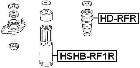 HSHB-RF1R - REAR SHOCK ABSORBER BOOT