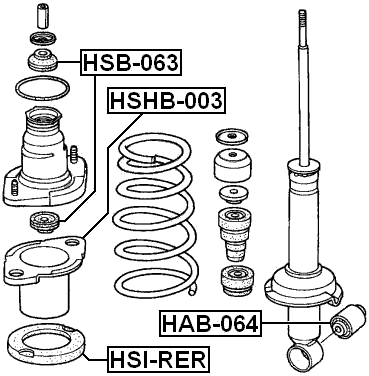 HSI-RER - REAR SPRING UPPER SEAT