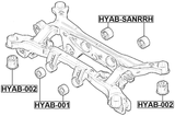 HYAB-002 - SUBFRAME FRONT BUSHING