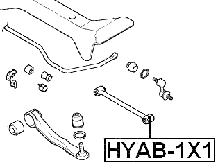HYAB-1X1 - REAR TRAILING ROD BUSHING