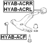 HYAB-ACRL - REAR BUSHING, FRONT LEFT CONTROL ARM