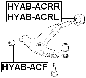 HYAB-ACRL - REAR BUSHING, FRONT LEFT CONTROL ARM