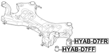 HYAB-D7FR - SUBFRAME REAR BUSHING