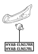 HYAB-ELN17RR - BUSHING RIGHT, REAR TRAILING ARM
