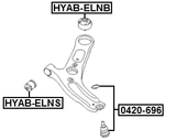 HYAB-ELNB - REAR BUSHING, FRONT CONTROL ARM