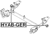 HYAB-GER - REAR CROSSMEMBER BUSHING