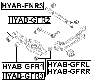 HYAB-GFR1 - REAR TRANSVERSE ROD BUSHING