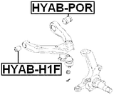 HYAB-H1F - FRONT ARM BUSHING