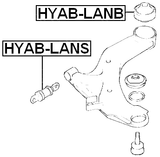 HYAB-LANB - REAR BUSHING, FRONT CONTROL ARM