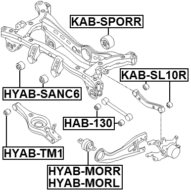 HYAB-MORR - BUSHING RIGHT, REAR TRAILING ARM