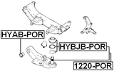 HYAB-POR - BUSHING, FRONT LOWER CONTROL ARM