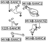 HYAB-SANC3 - REAR TRAILING ROD BUSHING