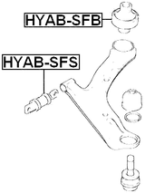HYAB-SFS - FRONT BUSHING, FRONT CONTROL ARM