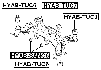 HYAB-TUC6 - REAR CROSSMEMBER BUSHING