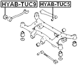 HYAB-TUC9 - REAR TRAILING ROD BUSHING