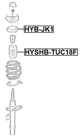 HYB-JK1 - FRONT SHOCK ABSORBER BEARING