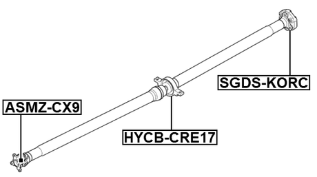 HYCB-CRE17 - DRIVE SHAFT BEARING (REPAIR KIT)