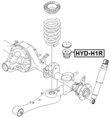 HYD-H1R - REAR LEAF SPRING RUBBER BUFFER