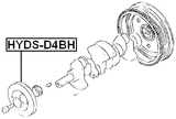 HYDS-D4BH - CRANKSHAFT PULLEY D4BH4D56 TCI