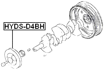 HYDS-D4BH - CRANKSHAFT PULLEY D4BH4D56 TCI