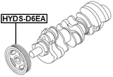 HYDS-D6EA - CRANKSHAFT PULLEY