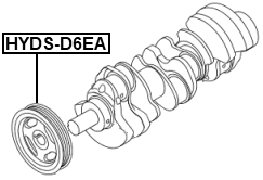 HYDS-D6EA - CRANKSHAFT PULLEY